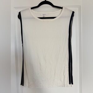 BAILEY 44 White Sleeveless Top with Side Zipper Details size Small